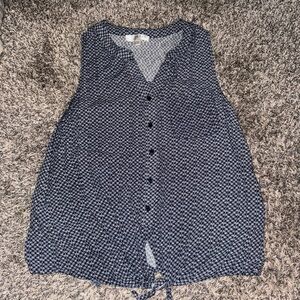 Kenar Multicolored Sleeveless V-Neck Top